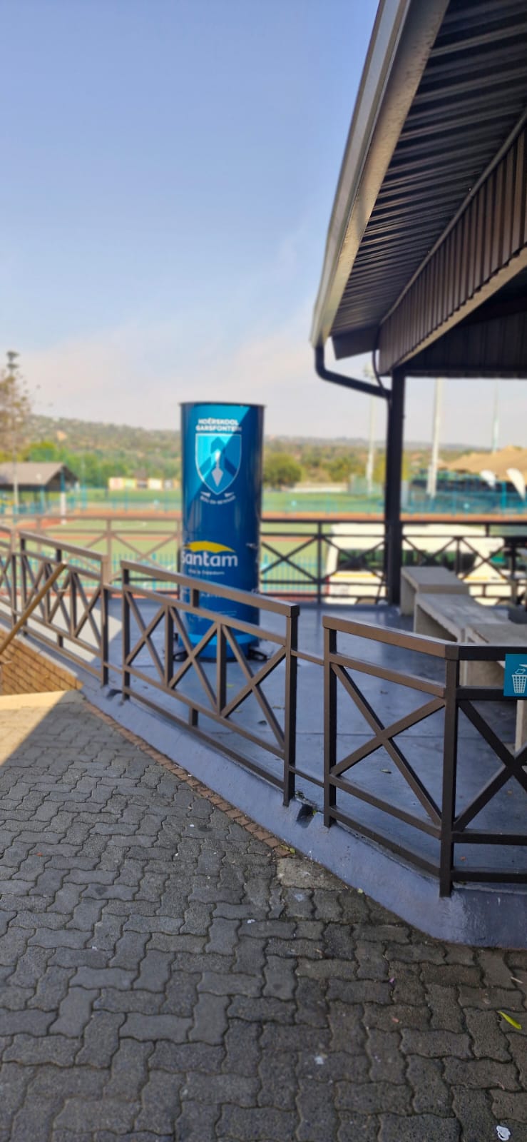 Hydration station installed beside the sports grounds at Hoërskool Garsfontein