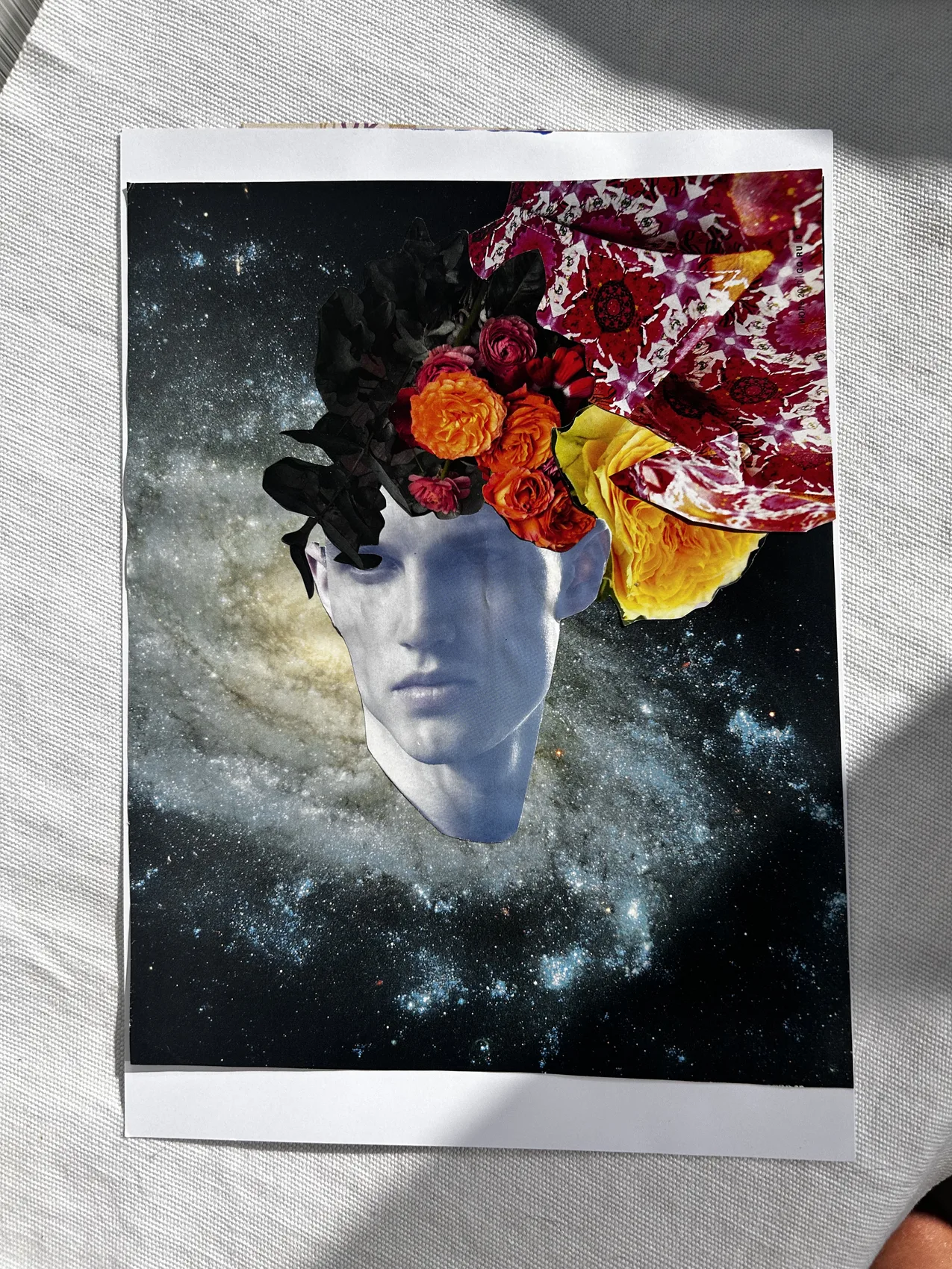 Original GULP Art Collection collage with celestial and water imagery
